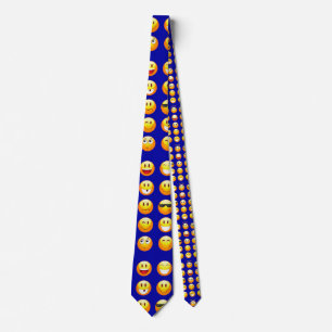 dark blue emojis tie
