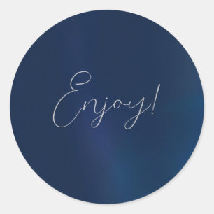 Dark Blue Enjoy Sticker