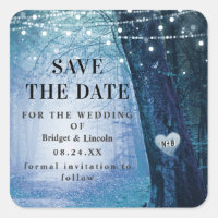 Dark Blue Evermore Enchanted Forest Save The Date