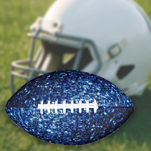 Dark blue faux glitter sparkles bling american football