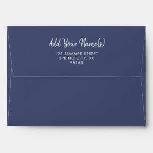 Dark Blue Floral Damask Pattern - Envelopes