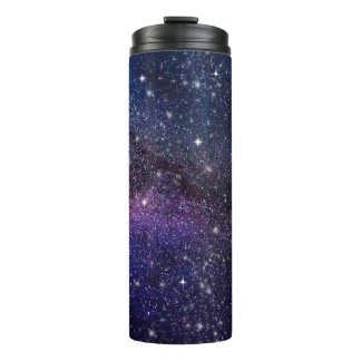 Dark Blue Galaxy Starry Night Thermal Tumbler