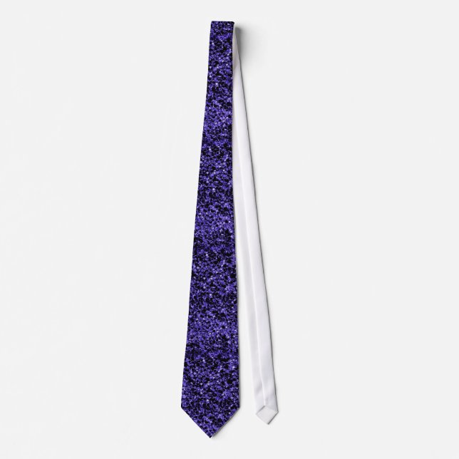 Dark blue glitter custom tie (Front)