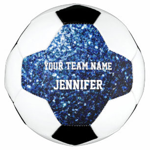 Dark blue glitter sparkles Your name Team Football