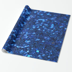 Dark Blue Glitter Wrapping Paper