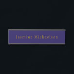 Dark Blue & Gold Cute Minimalist Own Name Door Sign<br><div class="desc">You Can Easily Change the Fonts,  Background Image and Colour,  Letter Characters.</div>