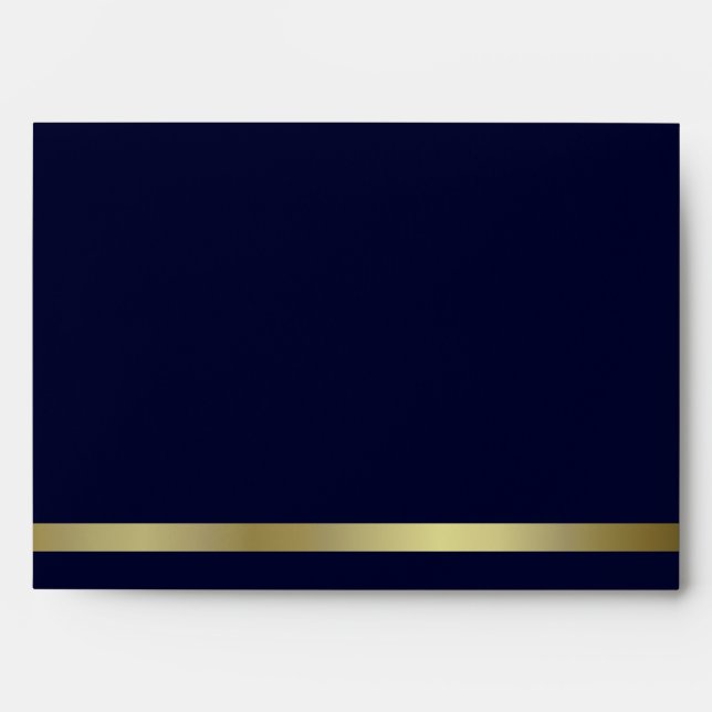 Dark Blue & Gold Invitation Envelope (Front)