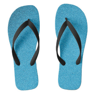 Dark-Blue Gradient Glitters, Pair of Flip Flops