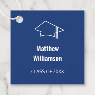 Dark Blue Graduation Favour Tags