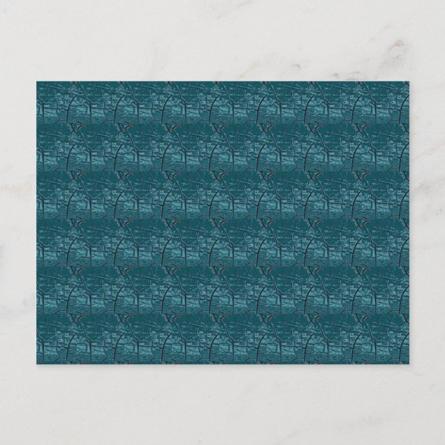 Dark Blue Green Dragon Scales Postcard (Front)