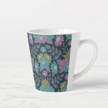 Dark Blue, Green & Purple Floral