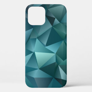 Dark Blue, Green vintage template with crystals, t iPhone 12 Case