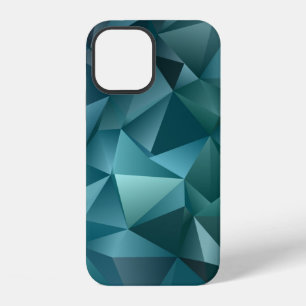 Dark Blue, Green vintage template with crystals, t iPhone 12 Case