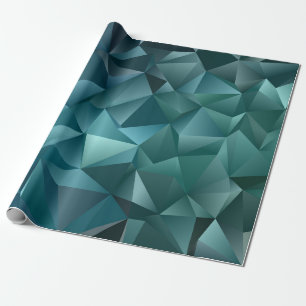 Dark Blue, Green vintage template with crystals, t Wrapping Paper