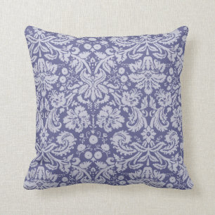 Dark Blue-Grey Damask Cushion