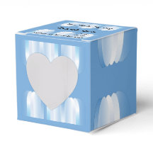 Dark Blue Heart Favor Box