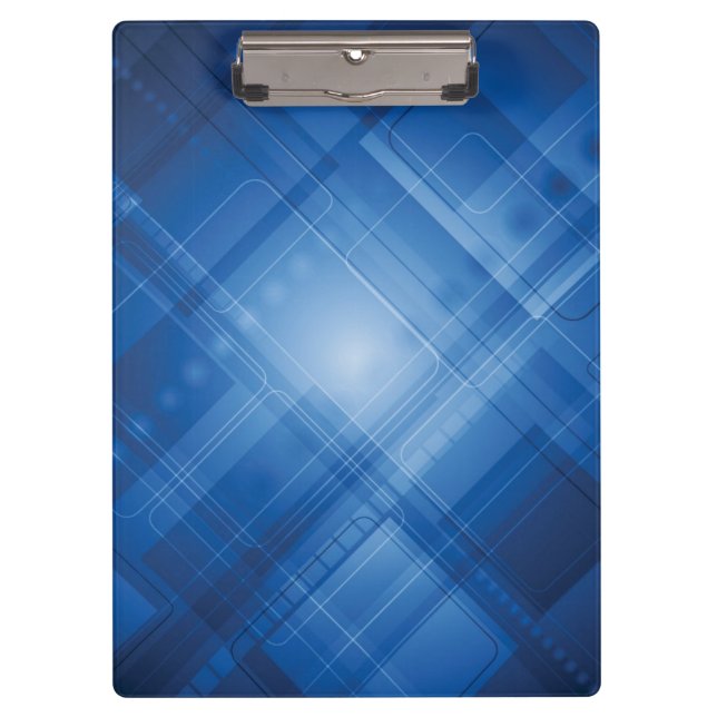 Dark blue hi-tech background clipboard (Front)