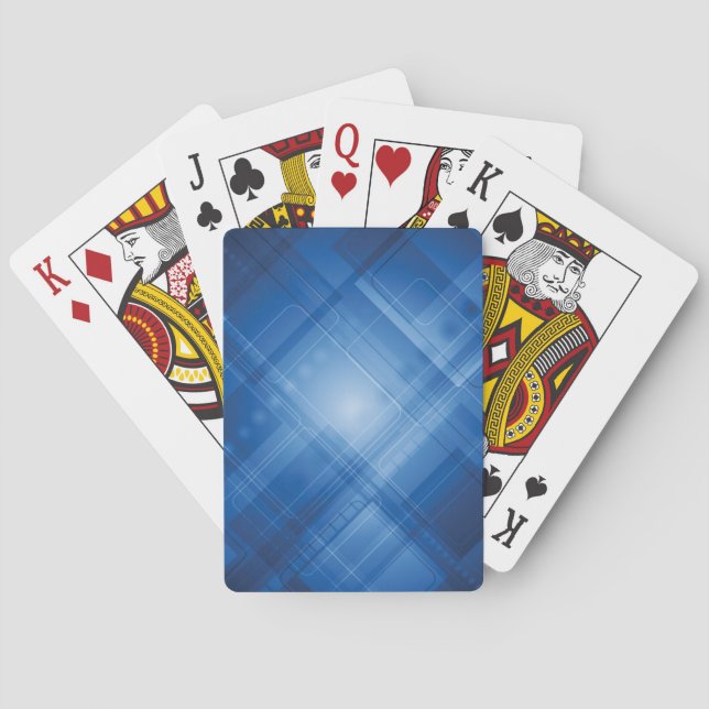 Dark blue hi-tech background playing cards (Back)