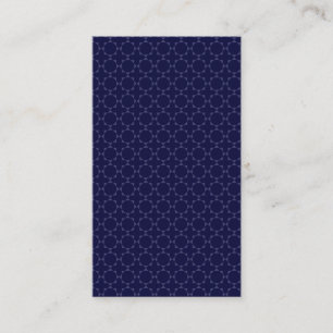 Dark Blue Islamic Geometric Pattern Business Card