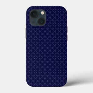 Dark Blue Islamic Geometric Pattern iPhone 13 Mini Case