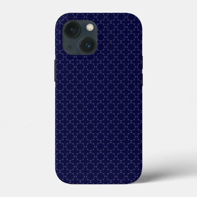 Dark Blue Islamic Geometric Pattern Case-Mate iPhone Case (Back)
