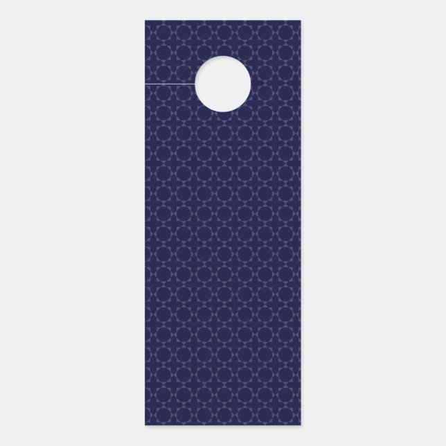 Dark Blue Islamic Geometric Pattern Door Hanger (Front)