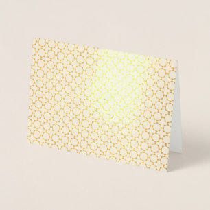 Dark Blue Islamic Geometric Pattern Foil Card