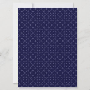 Dark Blue Islamic Geometric Pattern Invitation