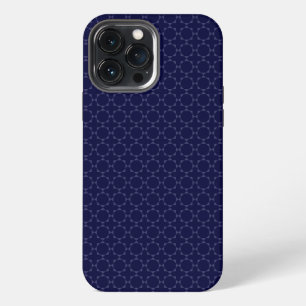 Dark Blue Islamic Geometric Pattern iPhone 13 Pro Max Case