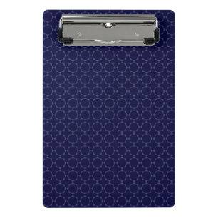 Dark Blue Islamic Geometric Pattern Mini Clipboard