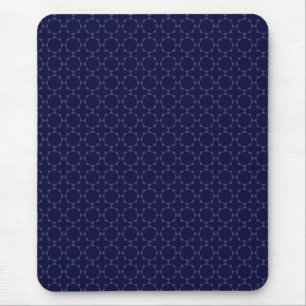 Dark Blue Islamic Geometric Pattern Mouse Mat