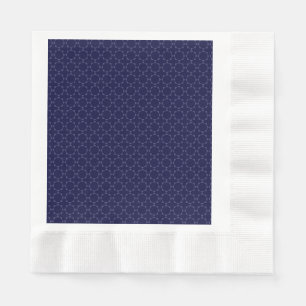 Dark Blue Islamic Geometric Pattern Napkin