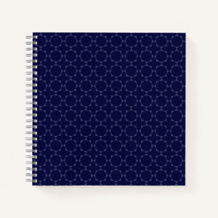 Dark Blue Islamic Geometric Pattern Notebook