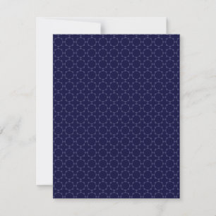 Dark Blue Islamic Geometric Pattern Thank You Card
