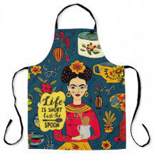 Dark blue ‘Leak the spoon’ apron 