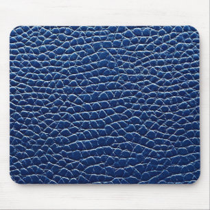 Dark blue leather pattern mouse mat