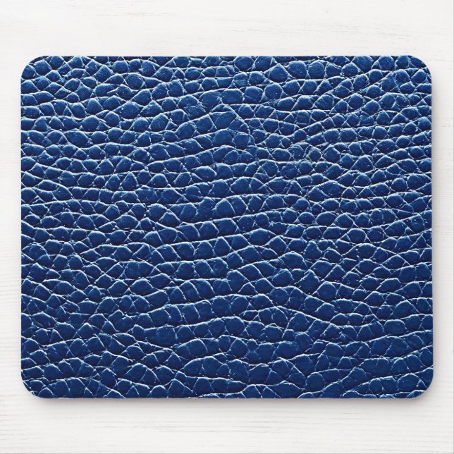 Dark blue leather pattern mouse mat (Front)