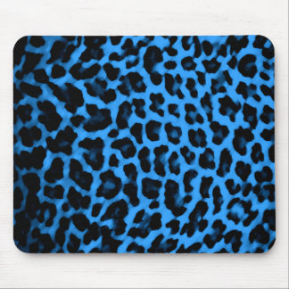Dark Blue Leopard Print Mouse Mat