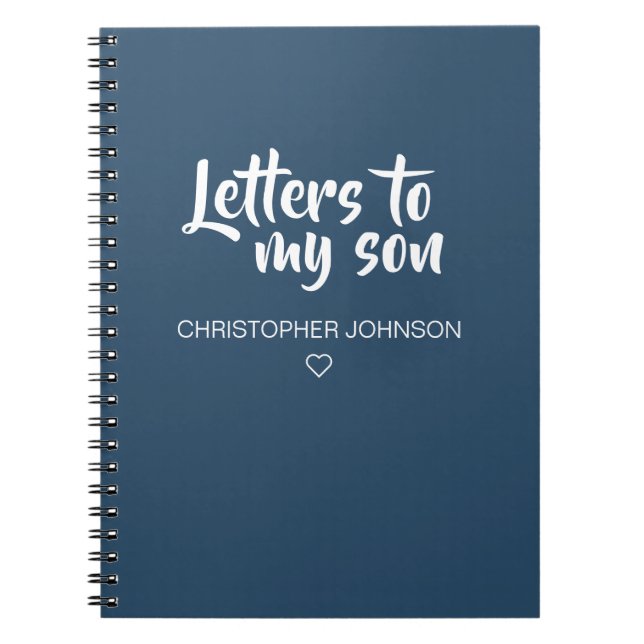 Dark Blue Letters to My Son Journal (Front)