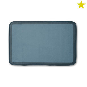 Dark Blue Light Blue Monochromatic Simple Bath Mat