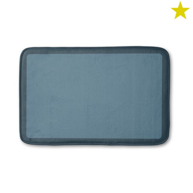 Dark Blue Light Blue Monochromatic Simple Bath Mat (Creator Uploaded)