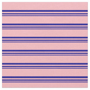 Dark Blue & Light Pink Coloured Stripes Pattern Fabric