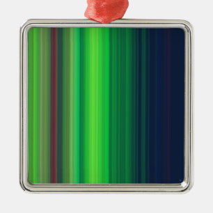 Dark Blue, Lime Green, and Red Gradient Metal Tree Decoration