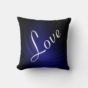 Dark Blue Love Cushion