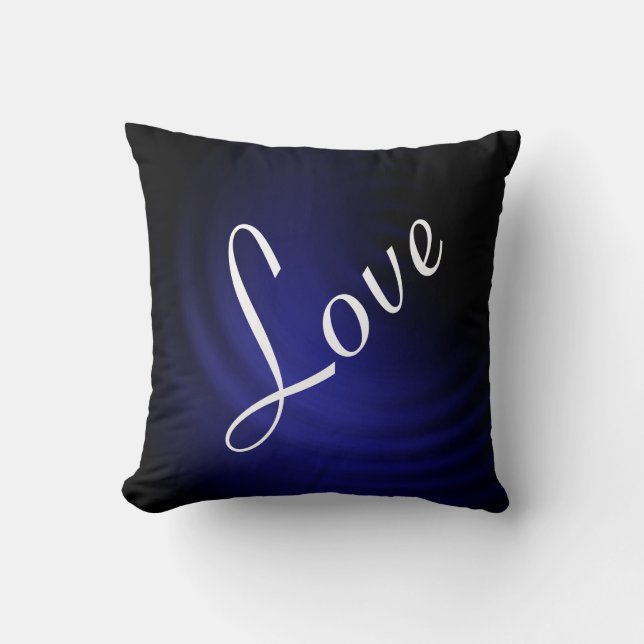 Dark Blue Love Cushion (Front)