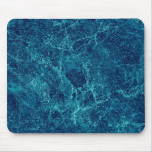 Dark blue marble texture mouse mat