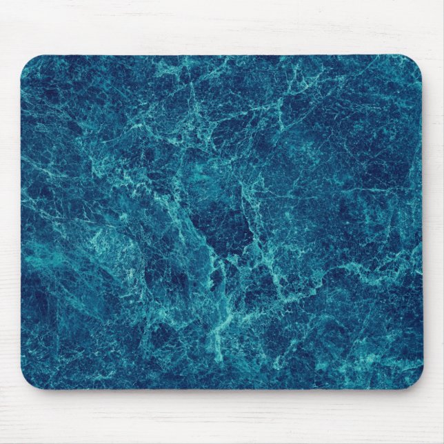 Dark blue marble texture mouse mat (Front)