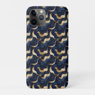 Dark Blue Marbleised Decorative iPhone / iPad case