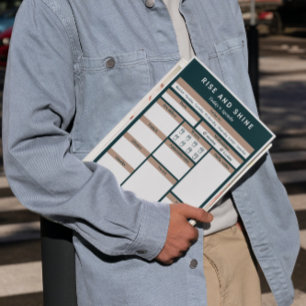 Dark Blue Men's Daily Planner   Retirement  Notepad