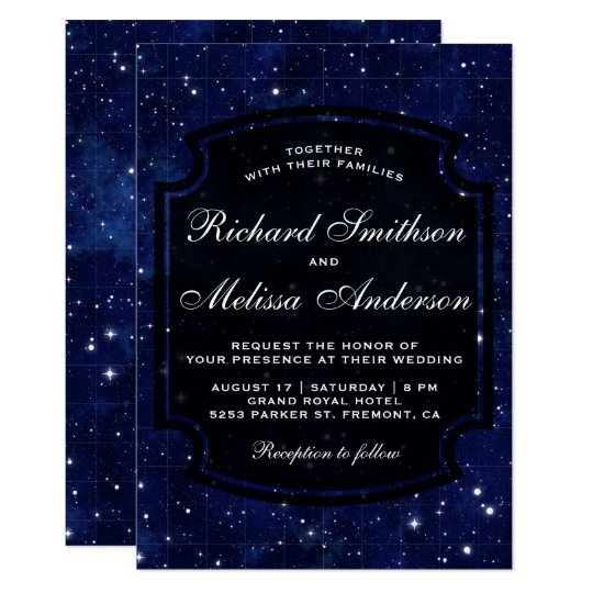 Midnight Blue Islamic Muslim Wedding Invitation | Zazzle.co.uk